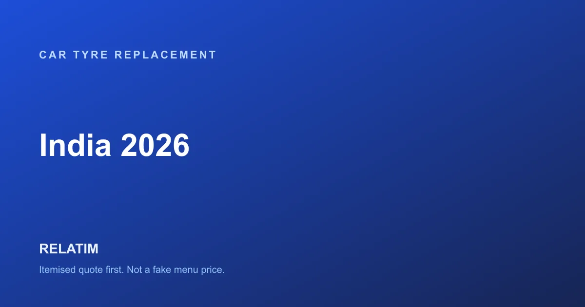 Car Tyre Replacement Cost in India 2026